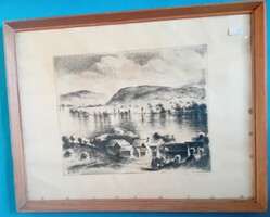 Kiss Terézia : Dunakanyar , rézkarc