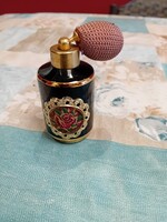 Antik Német "Petit Point" Parfümszóró – Kézi Gobelin Hímzéssel, Vintage Elegancia