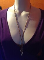 Visszafogottan elegáns, narancs és halványzöld színű bebújós gyöngysor (d)