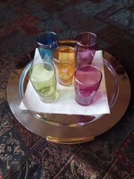 Retro színes poharak  - 5 db.