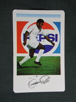 Kártyanaptár,PEPSI üdítőital,Pécs sörgyár,sörfőzde,Pelé labdarúgó focista, 1979, (1)