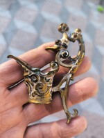 Antik bronz kancsó kiöntő felső része angyalka tűzarany alkatrész, Zsolnay, üveg , porcelán vàza