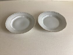 Zsolnay , Barokk süteményes tányérok , 2 darab .