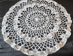 SZECESSZIÓS ART NOUVEAU VERT CSIPKE VERTCSIPKE KEREK TERÍTŐ ASZTALKÖZÉP MAGYAR KÉZIMUNKA