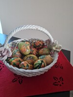 11 db-os Vitage Húsvéti tojás papírmasé