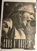 Eredeti Guns N’ Roses plakát Budapest Népstadion koncert 1992 gyűjtői rock relikvia ritkaság