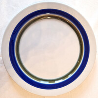 Colditz, német retró kék szegélyű  porcelán tányér, kínáló, tál, szendvicstál (M=2,5, D=28,5) (190.)