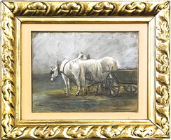 Büttner Heléne (1861-1947) : Lovasszekér