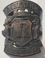 Veterán német kerékpár nyaktábla