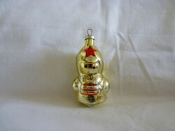 RÉGI ÜVEG KARÁCSONYFADÍSZ - SZOVJET KATONA!