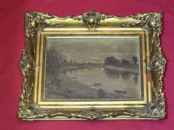 Szűts Sándor olaj fatábla