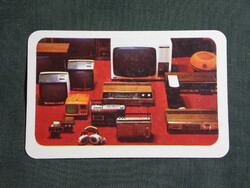 Kártyanaptár,ÁFÉSZ iparcikk üzletek,VIDEOTON,rádió,televízió,autós magnó, 1979, (1)