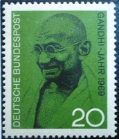 N608 / Németország 1969 Mahatma Gandhi bélyeg postatiszta