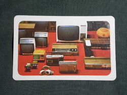Kártyanaptár,ÁFÉSZ iparcikk üzletek,VIDEOTON,rádió,televízió,autós magnó, 1979, (1)