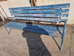 Retro csővázas kerti pad régi kertipad retro kültéri bútorok vas pad