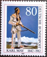 N1314 / Németország 1987 Karl May, író bélyeg postatiszta