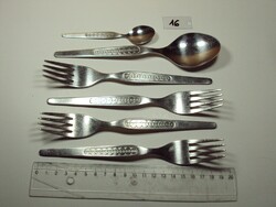 Retro evőeszköz készlet része kanál, kávés kanál, villa DDR kelet-német gyártmány - 6 db