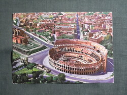 Képeslap,Olaszország,Róma,Colosseo,Kolosszeum látkép,részlet,1970-