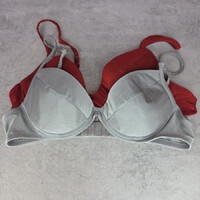 Luciano Bertoldi piros-szürke olasz melltartó szett, 80B