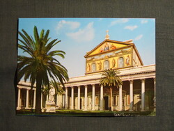 Képeslap,Olaszország,Róma,Szent Pál-bazilika,Basilica di S. Paolo,1970-