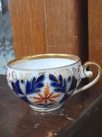 Alt Cseh Pirkenhammer 1918-1939,Kézi Festett Imari,Aranyozott, Porcelán Mini Csésze.