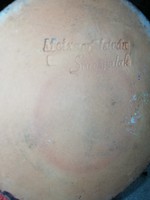 Kerámia gyertyatartó 123. Meixner István A képeken látható állapotban van.Aukció több száz termék ve