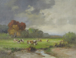 Magyar festő XX. század első fele : Tehéncsorda