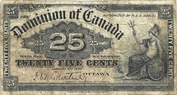 25 cent cents 1900 Kanada aláírás Courtney Ritkább