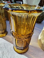 Méz/borostyán Art Deco váza