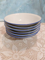 Alföldi menzás kék csíkos, csemegés, savanyúságos, salátás, kompótos porcelán tálka