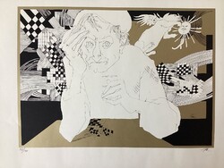 Szász Endre ( 1926-2003 ) , sorszámozott szitanyomata .