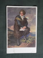 Képeslap,híres emberek,Ludwig van Beethoven zeneszerző, 1910-