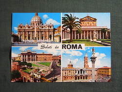 Képeslap,Olaszország,Róma,Szent Pál-bazilika,Szent Péter-bazilika,Szent János-főszékesegyház,1970-