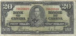 20 dollár 1937 Kanada