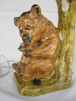 Maci medve málnázó mackó kerámia lámpa