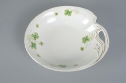 Szecessziós porcelán asztalközép kínálótál négylevelű lóhere