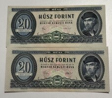1975- ös 20 Ft és 1980- as 20 Ft. aUnc