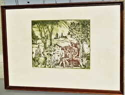 Túry Mária (1930 - 1992): Fák alatt, rézkarc