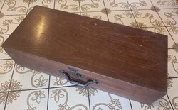 Vintage fa bőrönd / fa láda – utazóláda