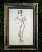 Old graphic / female nude.