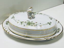 NEW! Hollóházi Erika Pattern Butter Dish