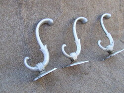 Régi vas fogas akasztó 3db