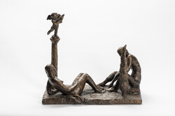 Borsos Miklós - Szabadban 37 x 21 x 41 cm bronz 1974