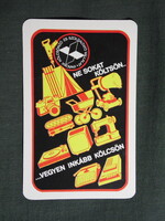 Kártyanaptár,Iparcikk kölcsönző vállalat,grafikai,1980, (1)