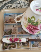 Porcelán nyelű desszertes kis villa