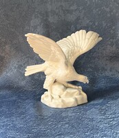 Fehér mázas sas/turul madár Herendi figurális porcelán gyűjtői darab 1930’