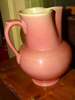 ANTIK ZSOLNAY RÓZSASZÍN KERÁMIA KANCSÓ KIÖNTŐ KORSÓ SZÉP ÁLLAPOTBAN !!!