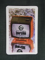 Kártyanaptár,ÁFÉSZ iparcikk üzletek,Videoton Tünde televízió,1980, (1)
