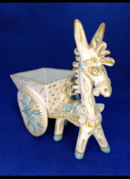 Vintage olasz iparművészeti  kerámia csacsis kaspó / hibátlan/