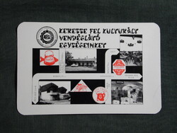 Kártyanaptár,Szekszárd ÁFÉSZ,Szász söröző,Sió csárda,sárközi csárda,Decs,1980, (1)
